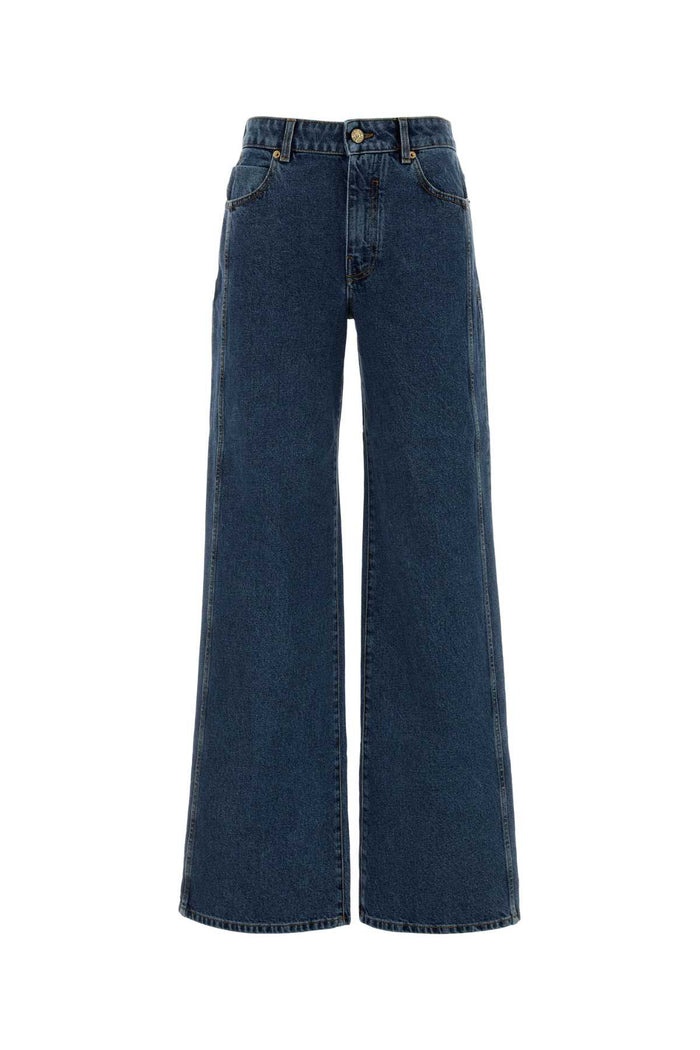Balmain Straight Dark Blue Denim Pants