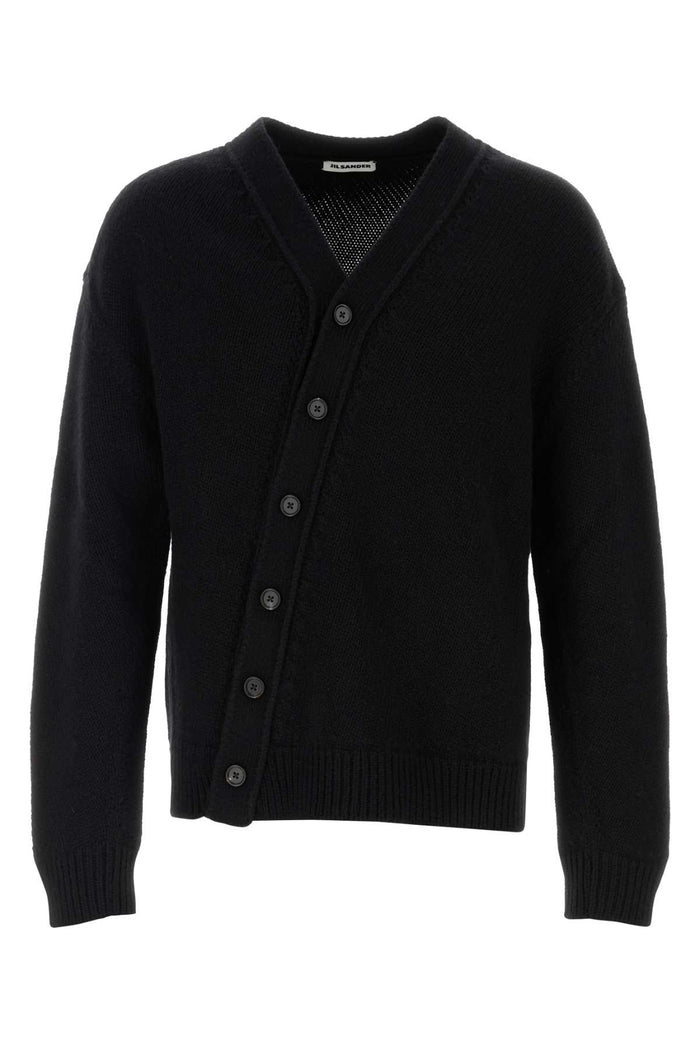 Jil Sander Ls Vn Cardigan W/ Diagonal Opening