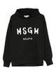 Msgm Logo Print Cotton Hoodie