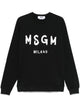 Msgm Logo Print Crew Neck Sweatshirt