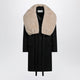 Dries Van Noten Black Coat With Removable Neckline
