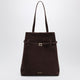 Manu Atelier Tote Du Jour Bag In Dark Brown Suede