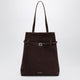 Manu Atelier Tote Du Jour Bag In Dark Brown Suede