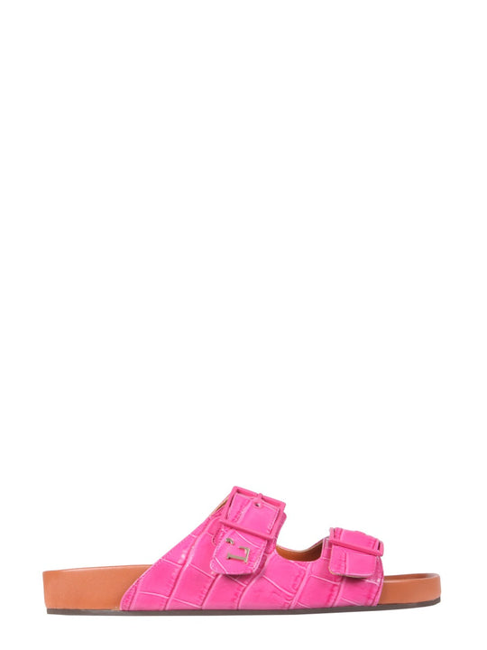 L'autre Chose Sandals With Coconut Print Leather
