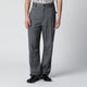 Dries Van Noten Black Herringbone Trousers