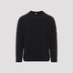 C.p.company Black Crewneck Lens Cotton Pullover