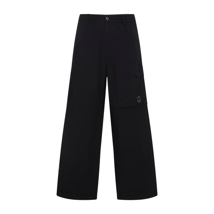 C.p.company Black Cotton Trousers