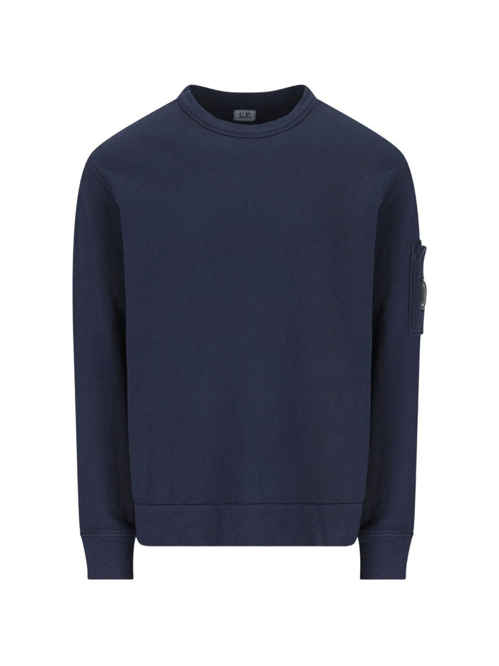 C.p.company Crewneck Sweatshirt In Malfilè Fleece