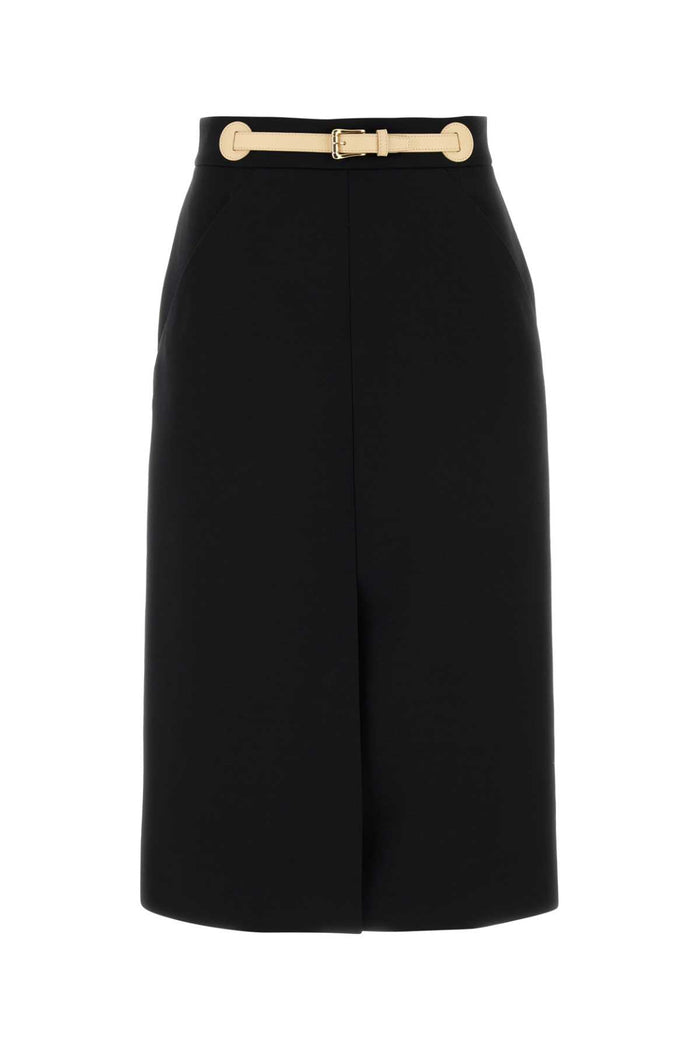 Valentino Garavani Skirt - With Leather Deta