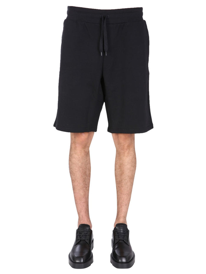 Moschino Bermuda With Logo Embroidered