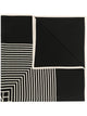 Toteme Centered Monogram Scarf - - Silk - Black