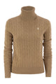 Polo Ralph Lauren Wool And Cashmere Cable-Knit Turtleneck Sweater