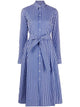 Polo Ralph Lauren Belted Striped Cotton Shirtdress