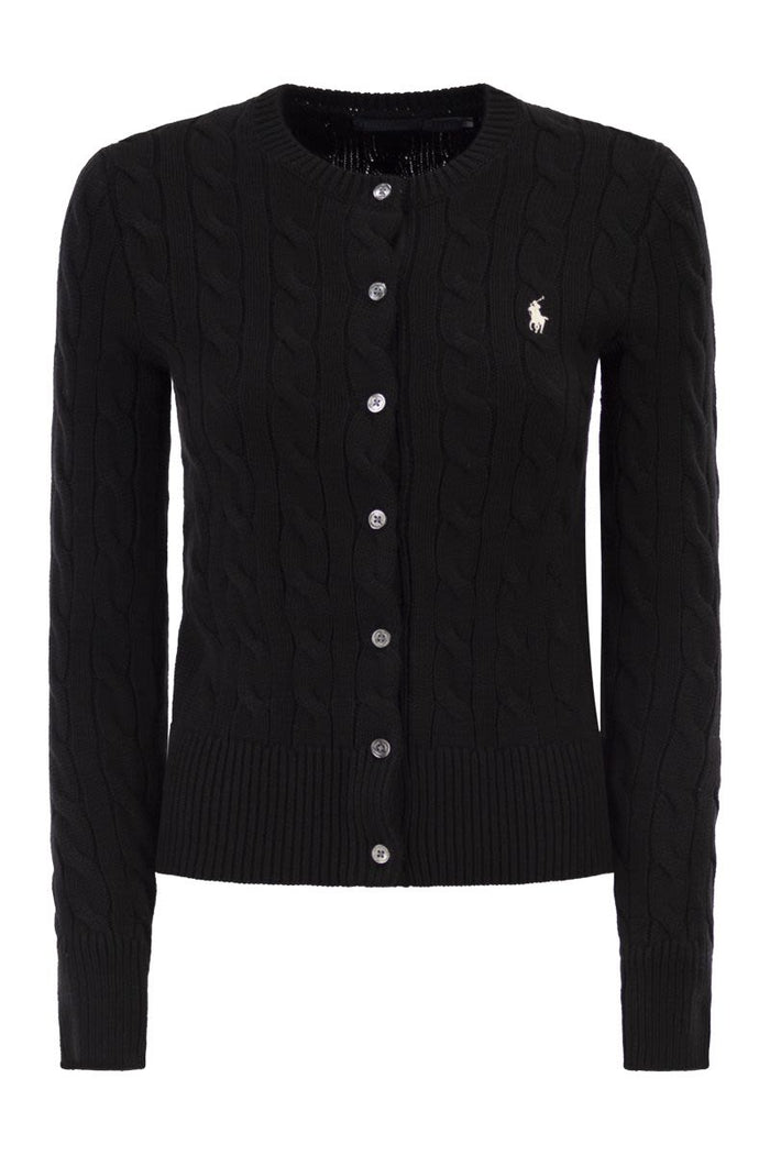 Polo Ralph Lauren Cable Knit Cotton Crew Neck Cardigan