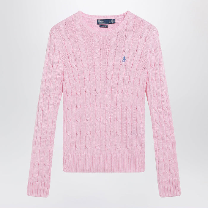 Polo Ralph Lauren Pink Cableknit Cotton Sweater