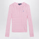 Polo Ralph Lauren Pink Cable-Knit Cotton Sweater