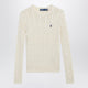 Polo Ralph Lauren Cream Cable-Knit Cotton Sweater