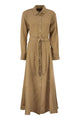 Polo Ralph Lauren Long Linen Shirt Dress With Belt