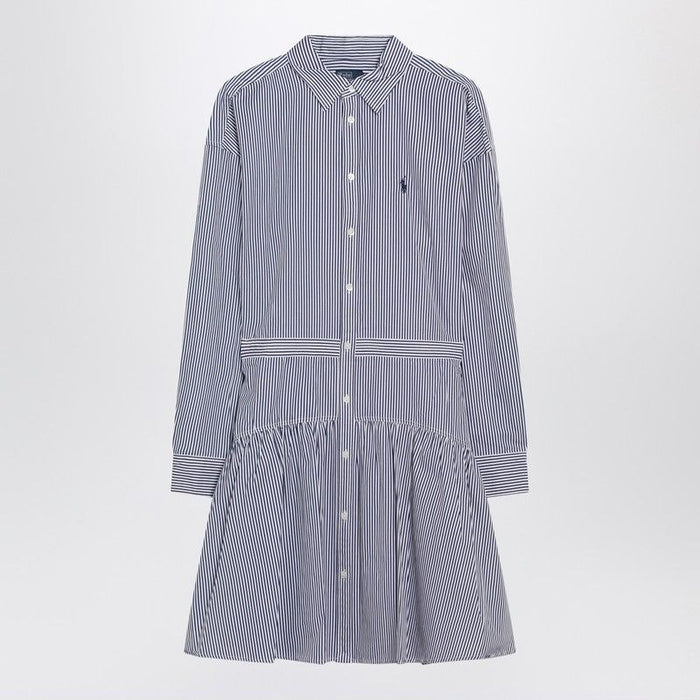 Polo Ralph Lauren Blue And White Striped Shirt Dress