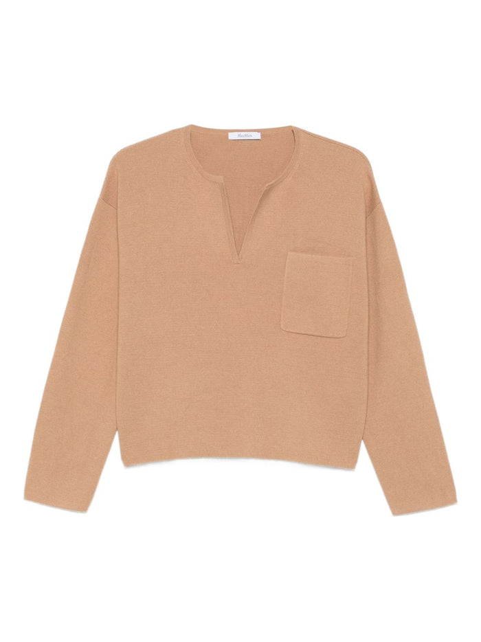 Max Mara V-Neck Sweater In Cashmere Wool