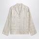 Toteme Ivory Silk Shirt With Monogram