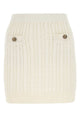 Prada Ivory Cotton Blend Mini Skirt