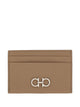 Ferragamo Gancini Grained Leather Card Holder