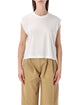 Sessun Sessùn Deedoo White Sleeveless Tencel™ T-Shirt