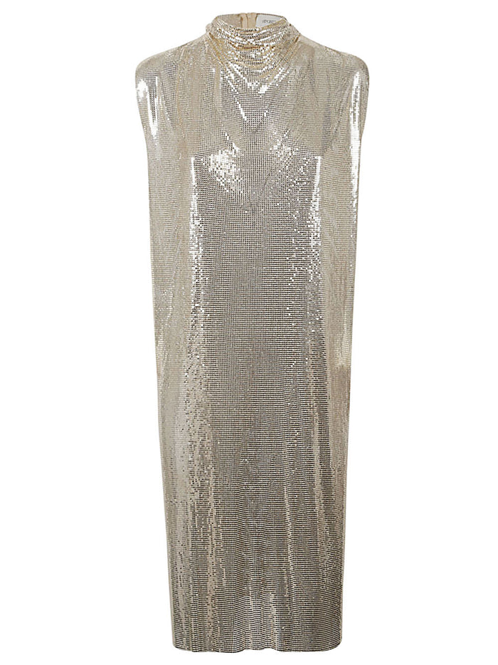 Max Mara Sportmax Metallic-Knit Mini Dress