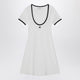 Courrèges Black/White Mini Dress In Cotton