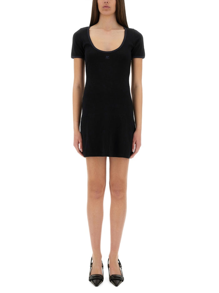 Courregès Holistic Contrast Mini Dress