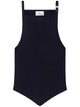 Courregès Navy Cotton Pointy Buckle Rib
