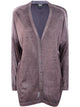 Avant Toi "Star Dust" Effect Long Cardigan With Silk On Back