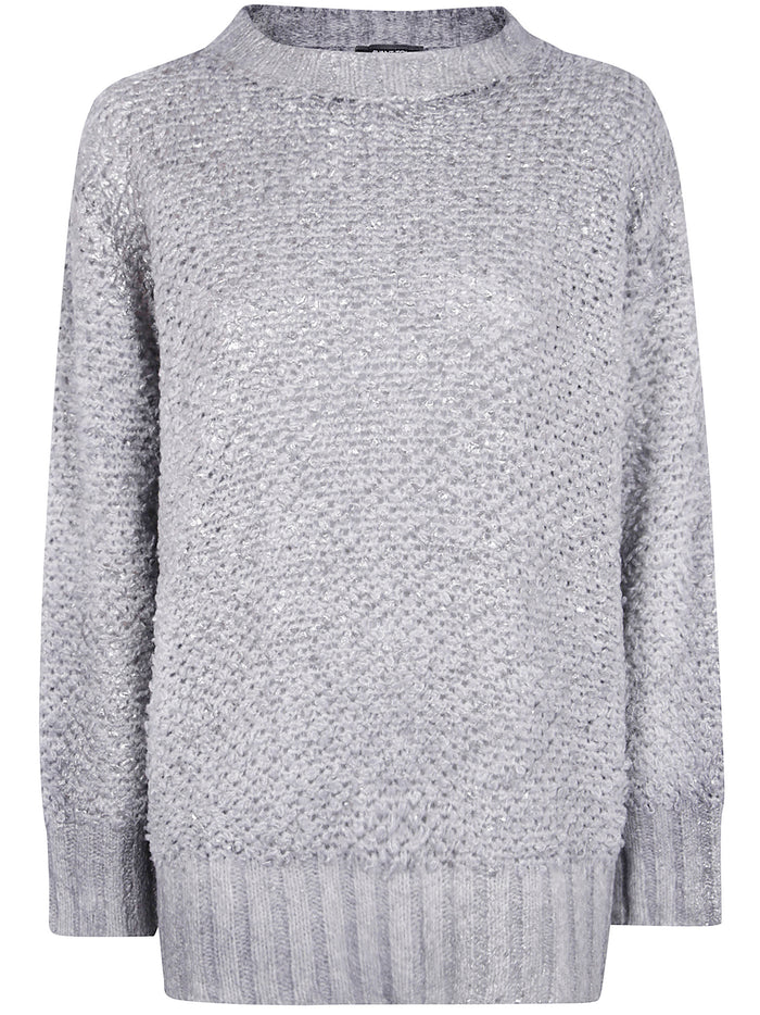 Avant Toi "Hand Painted" Round Neck Furry Stitch Pullover With Lamination