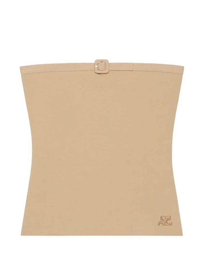 Courregès Buckle Knit Bustier Top