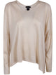 Avant Toi Laminated Hand Painted Oversize V Neck Pullover