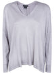 Avant Toi Laminated Hand Painted Oversize V Neck Pullover