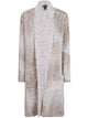 Avant Toi Laminated Scratched Effect Moss Stitch Cardigan