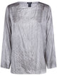 Avant Toi Crumpled Effect Stretch Silk Blouse