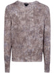 Avant Toi "Zola" Camouflage Effect Malfile` Cotton Round Neck With Destroyed Effect