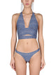 Magda Butrym Bikini Top With All Over Logo