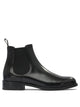Maretto Black Leather Ankle Boots