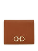 Ferragamo Gancini Hammered Leather Compact Wallet