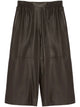 Yves Salomon Cacao Lamb Viscose Polytrephthal Pants