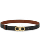 Ferragamo Gancini Hammered Leather Reversible Belt