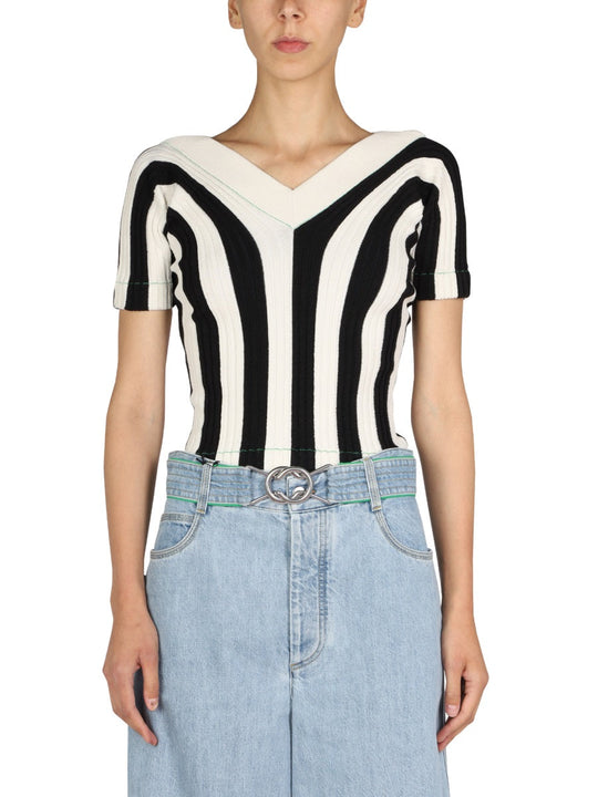Bottega Veneta Striped Pattern Top