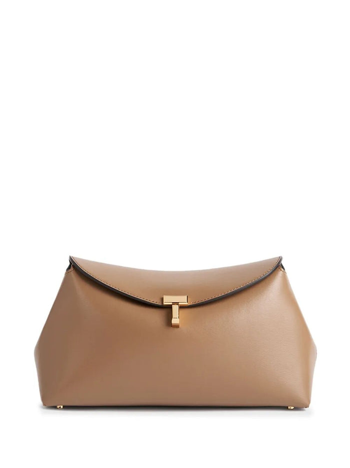 Toteme "T-Lock" Leather Clutch