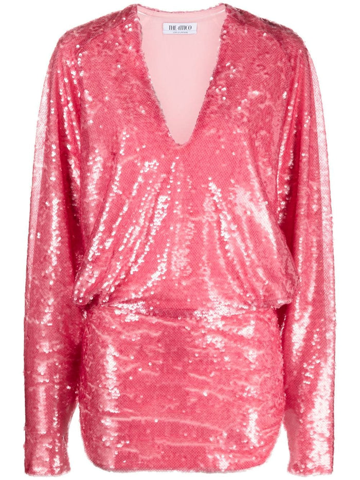 The Attico Gael Sequined Mini Dress
