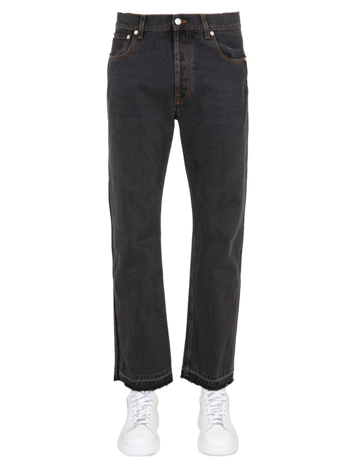 Alexander Mcqueen Raw Cut Jeans