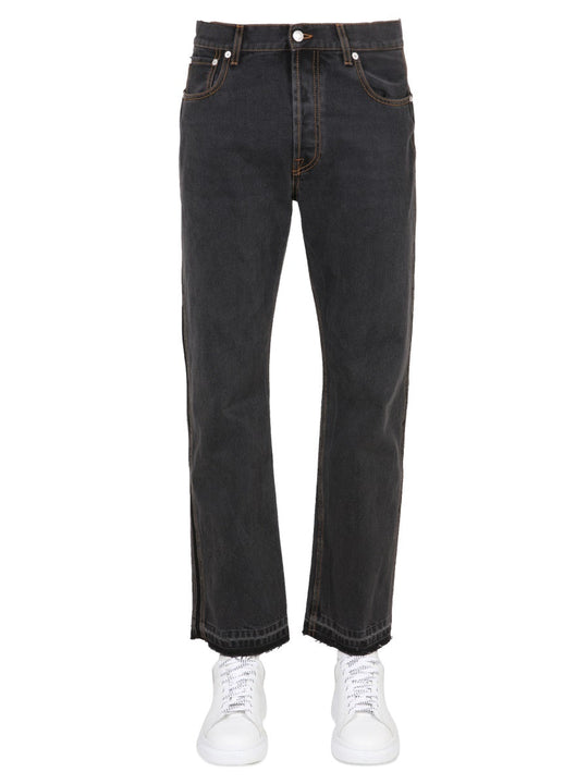 Alexander Mcqueen Raw Cut Jeans